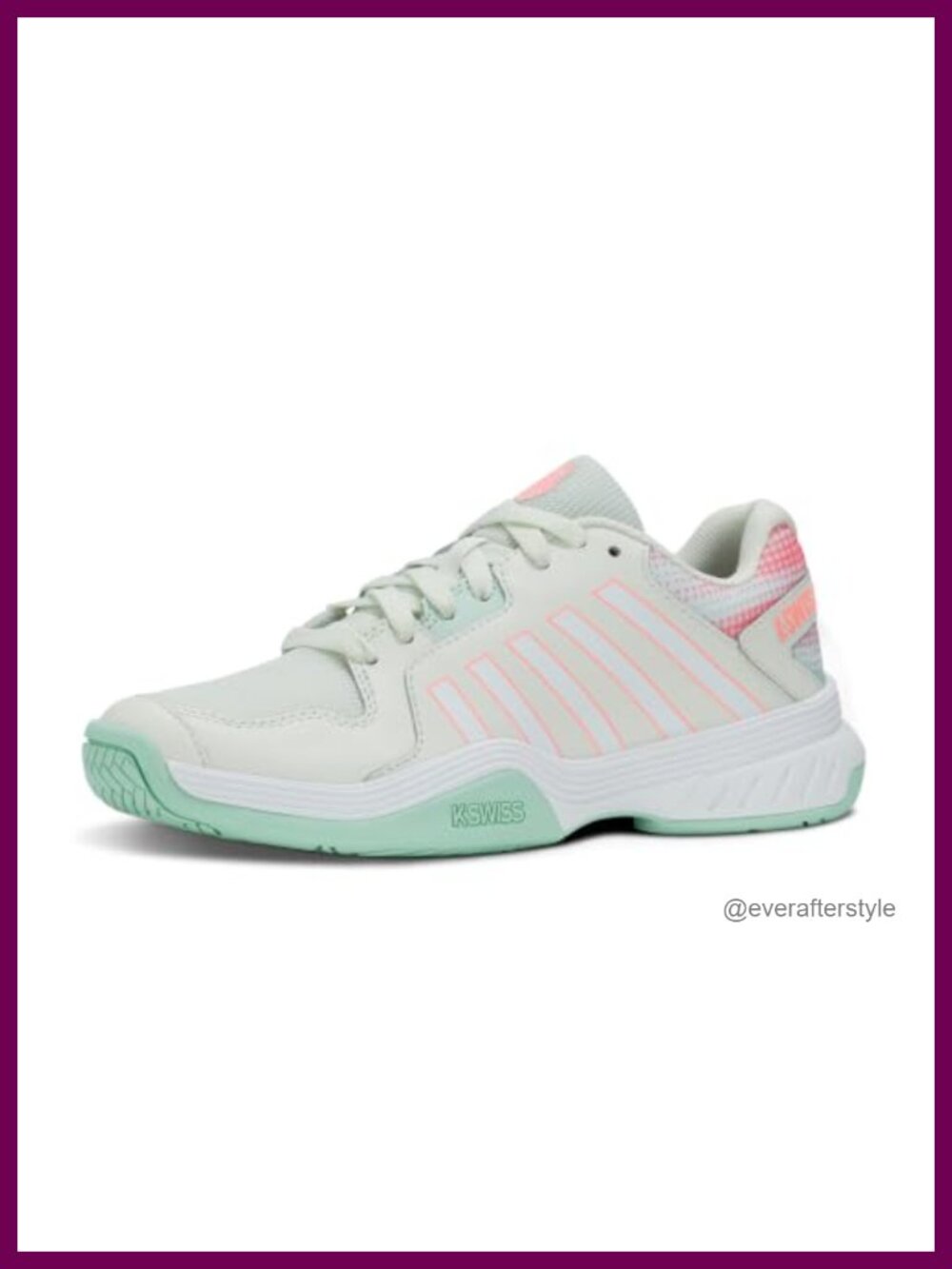 K-Swiss Women's Leather Pickleball Athletic Shoe Lace-Up Max Cushion